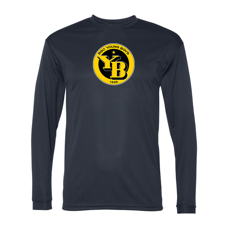 Men's  Young Boys Soccer Performance Long Sleeve T-Shirt